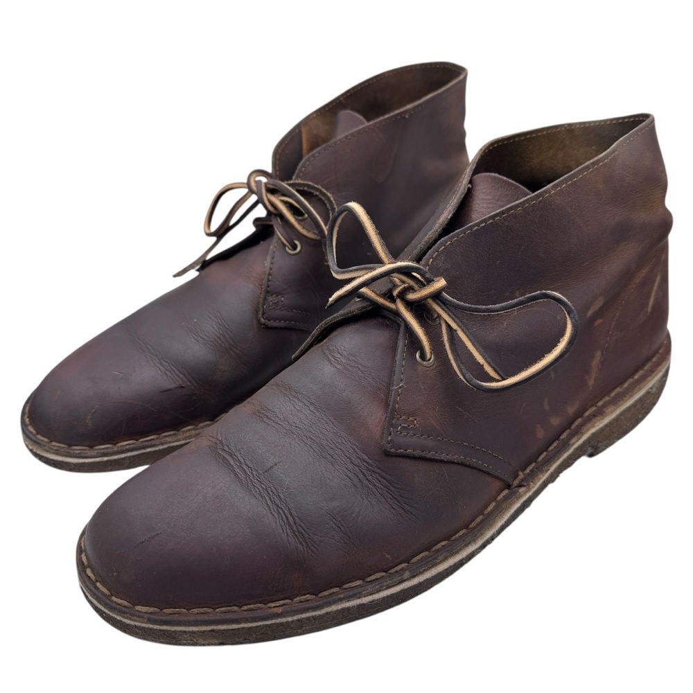 Clarks Dark Brown Leather Men’s Chukka Boots - Size 11